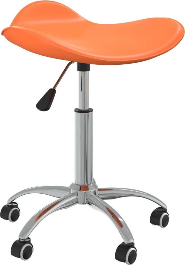 Eleganten-Stil Friseur Rollhocker Orange Kunstleder,Barhocker CHY32323