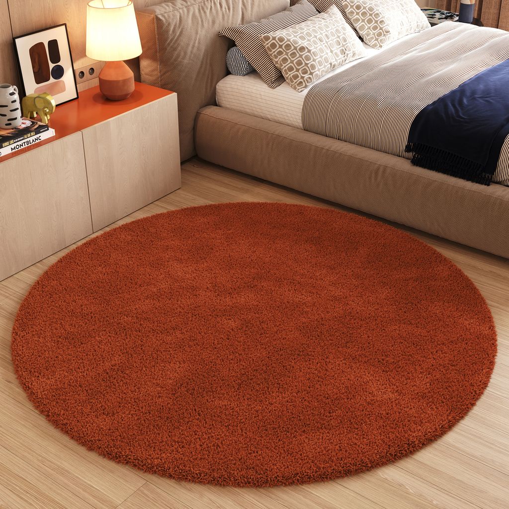 Tapiso Koberec ESSENCE Round Modern Unicoloured Orange Obrázok produktu 