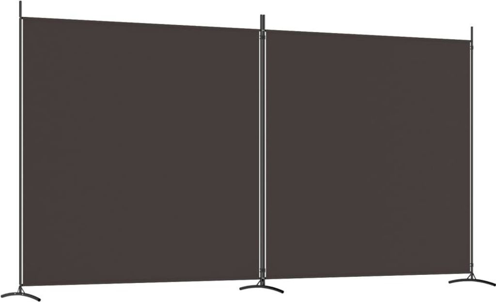 vidaXL 2-pc. Paravent brun 348x180 cm tissu Image du produit 