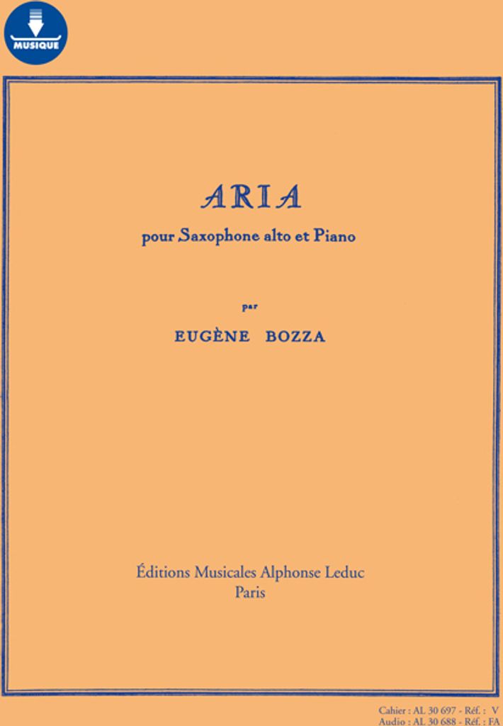 Aria (+Download Card) pour saxophone alto et piano