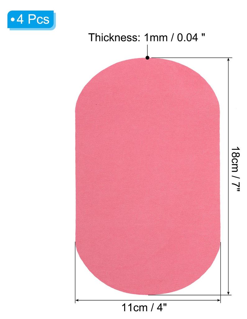 4 Stš¹ck Bš¹gelflicken 11x18cm Stoffflicken zum Aufbš¹geln 7x4" Samt Patches Flicken Selbstklebend Stoff fš¹r Kleidung Hosen Hemden Jacken ...