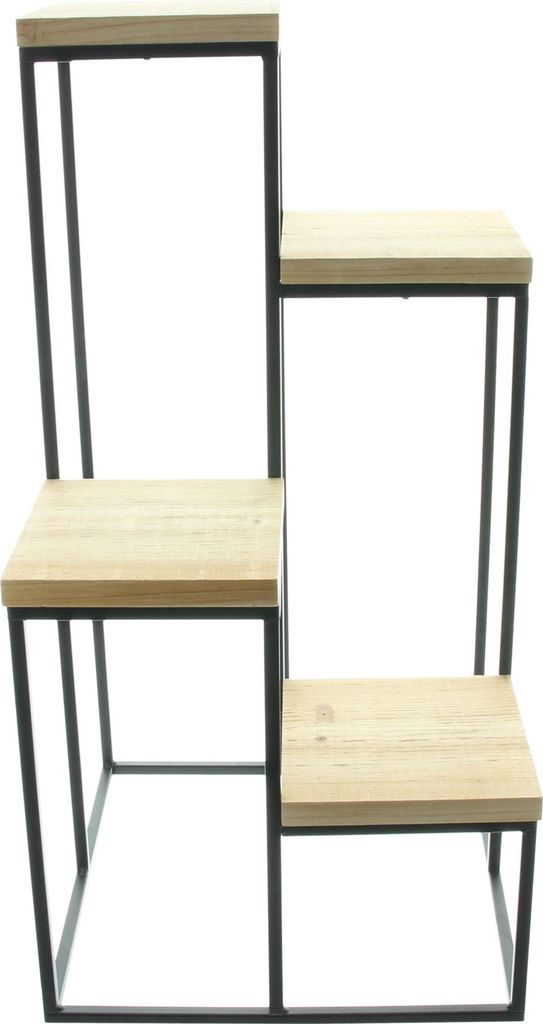 Stufenregal Schlicht Metall & Holz 4 Ebenen – Blumenregal