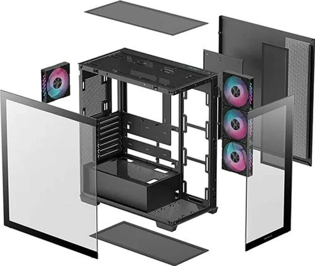 Boîtier PC Gaming DeepCool CG580 4F Idéal pour Setup Streaming et RGB - 12