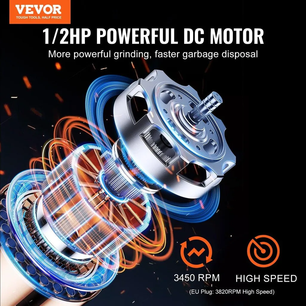 Tritarifiuti Professionale 1/2 HP EZ Connect | Motore 3820 RPM Inox - 2