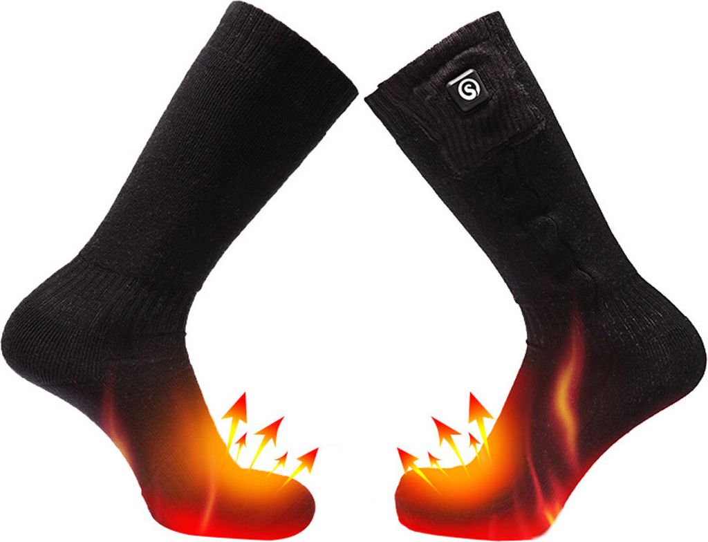SAVIOR 7.4V 2200m Ah elektrisch beheizte Socken Füße Warmer - Schwarz S