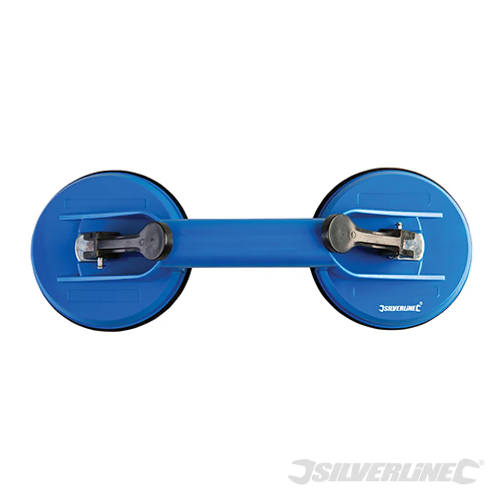 Ventouse double en ABS robuste Silverline pour le levage de dalles lisses
