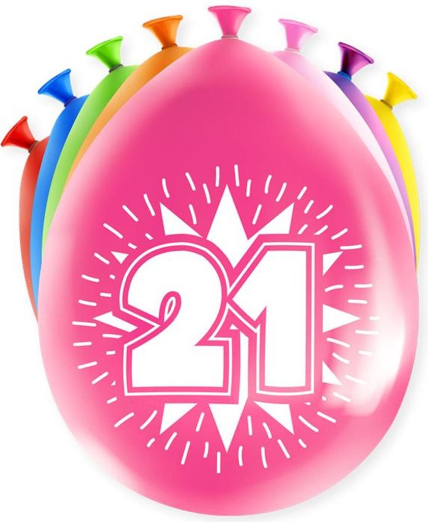 Paperdreams Zahlenluftballons - 21 Jahre