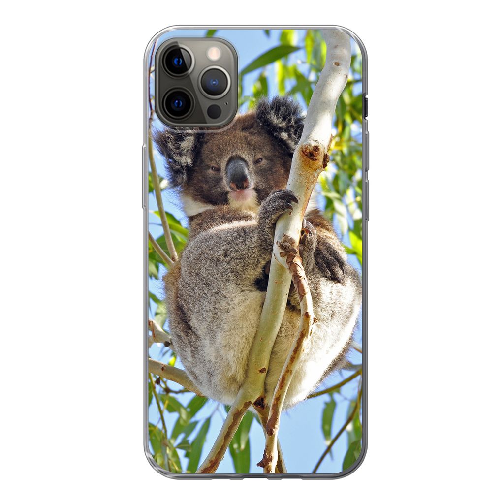 MuchoWow Handyhülle Schutzhülle Hülle für iPhone 13 Pro Max Koala - Luft - Kinder - Jungen - Mädchen Silikon Softcase Handy Hülle - Mobilte...