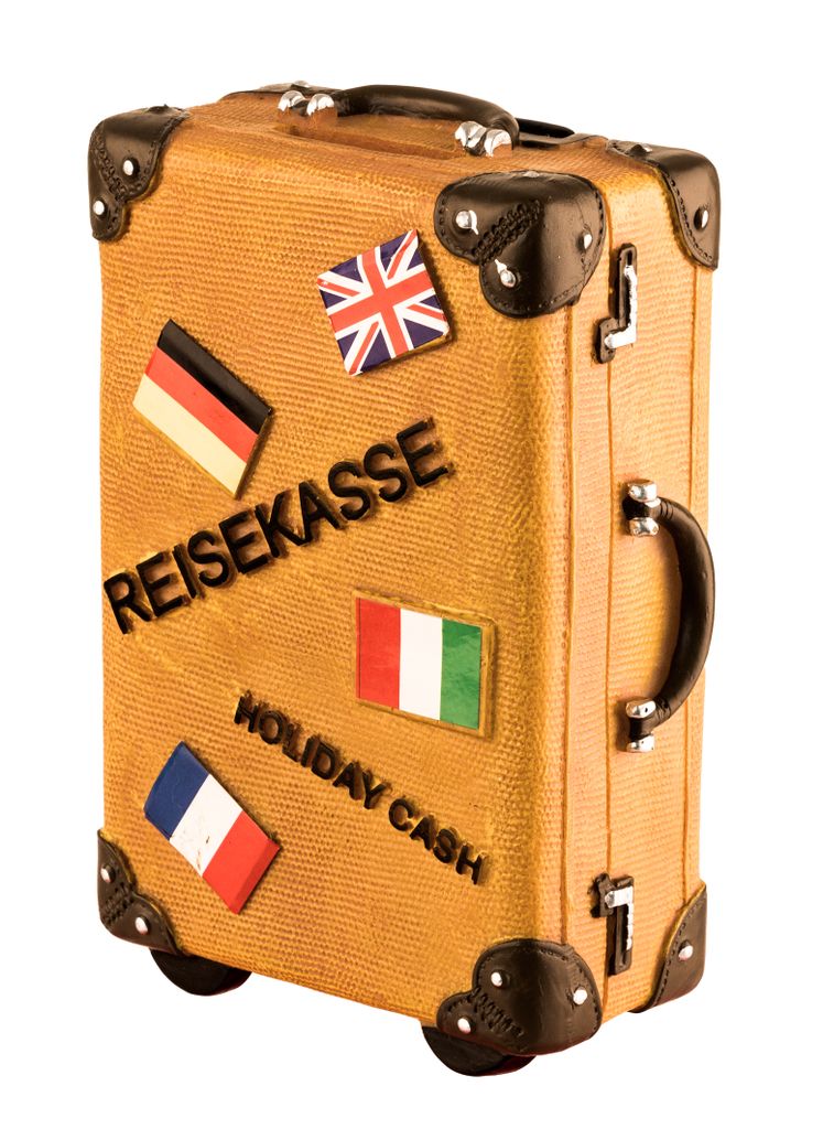Spardose Koffer Luggage Gepäck Reisekasse Sparschwein 