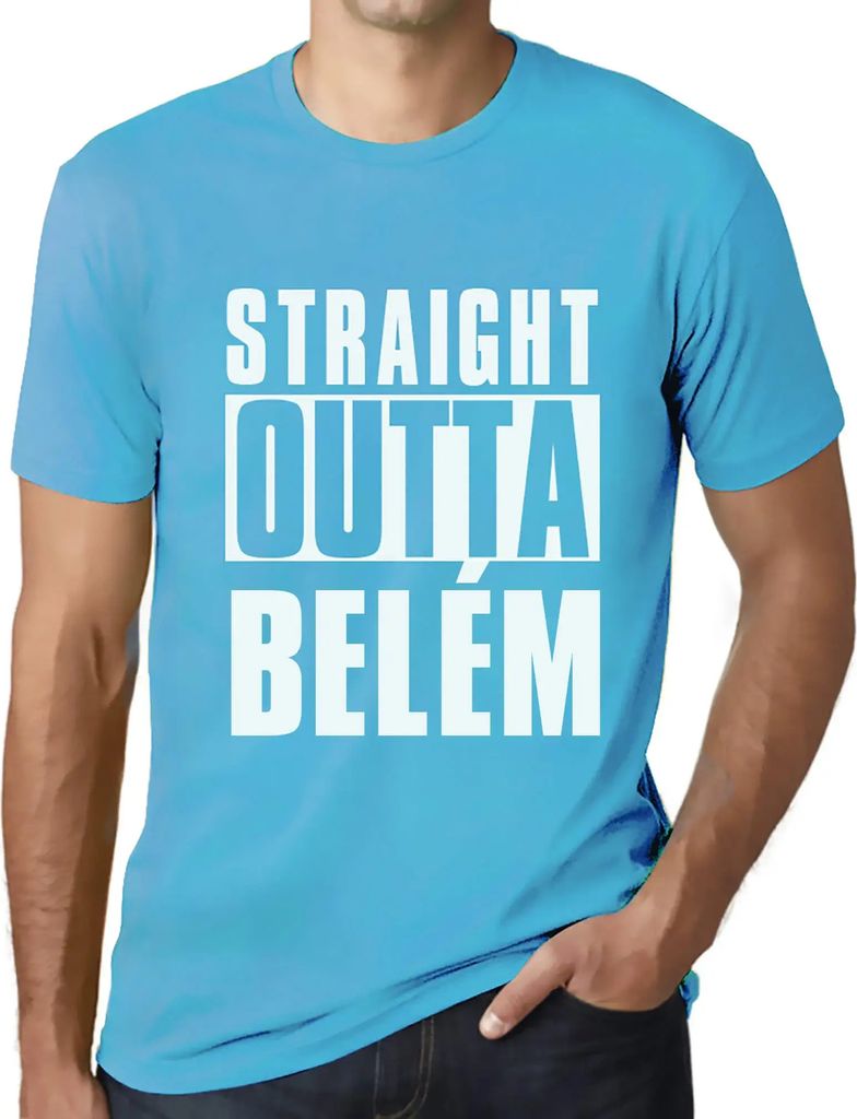 Herren Grafik T-Shirt Direkt aus Belém – Straight Outta Belém – Öko-Verantwortlich Vintage Jahrgang Kurzarm Lustige Druck Geburtstag Geschen...