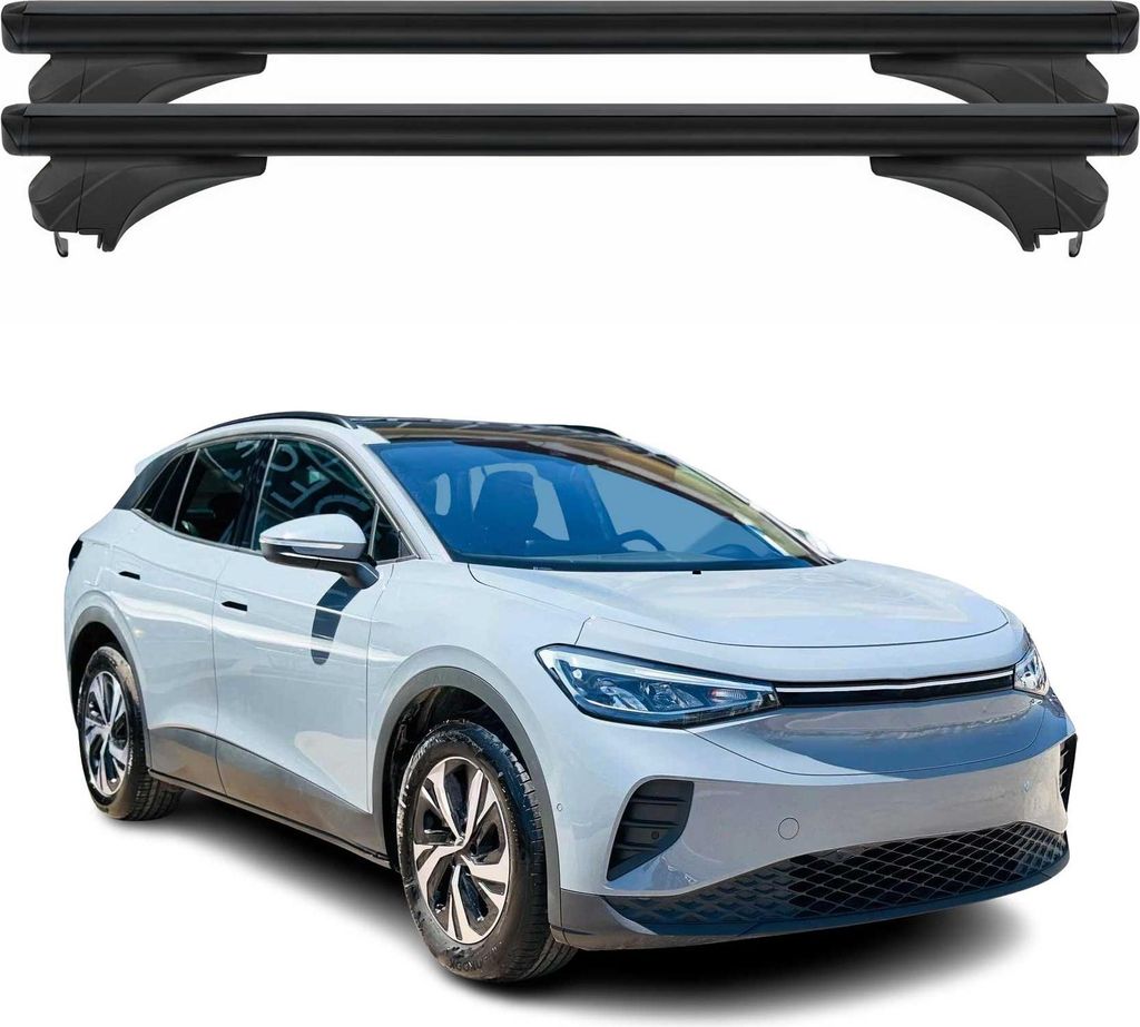 Menabo Dachträger Grundtäger für VW ID 4 2021-2025 Aluminium Schwarz 2 tlg
