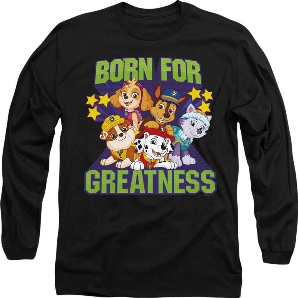 Paw Patrol - "Born For Greatness" T-Shirt für Herren/Damen Uni TV10776 (M) (Schwarz)