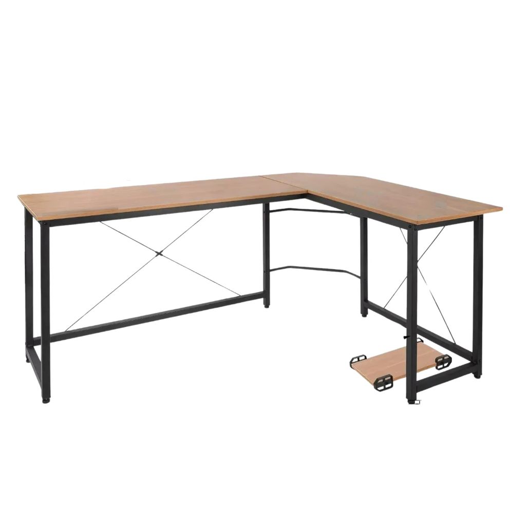 L-förmiger Schreibtisch – Für Homeoffice, Gaming & Büro – Geräumiger Eckschreibtisch für PC & Laptop – 167 cm – Holzoptik