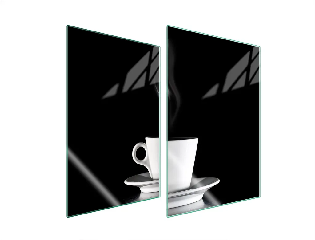 Copri Fornelli Ceramica Caffè Nero 35x52 | Eleganza in Vetro 2pz