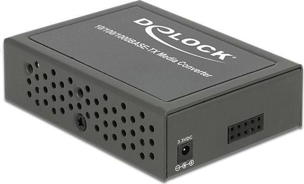 Delock Gigabit Ethernet Media Converter - Medienkonverter - GigE - 10Base-T, 1000Base-LX, 100Base-TX, 1000Base-T - SC Single-Modus / RJ-45 - bis zu...