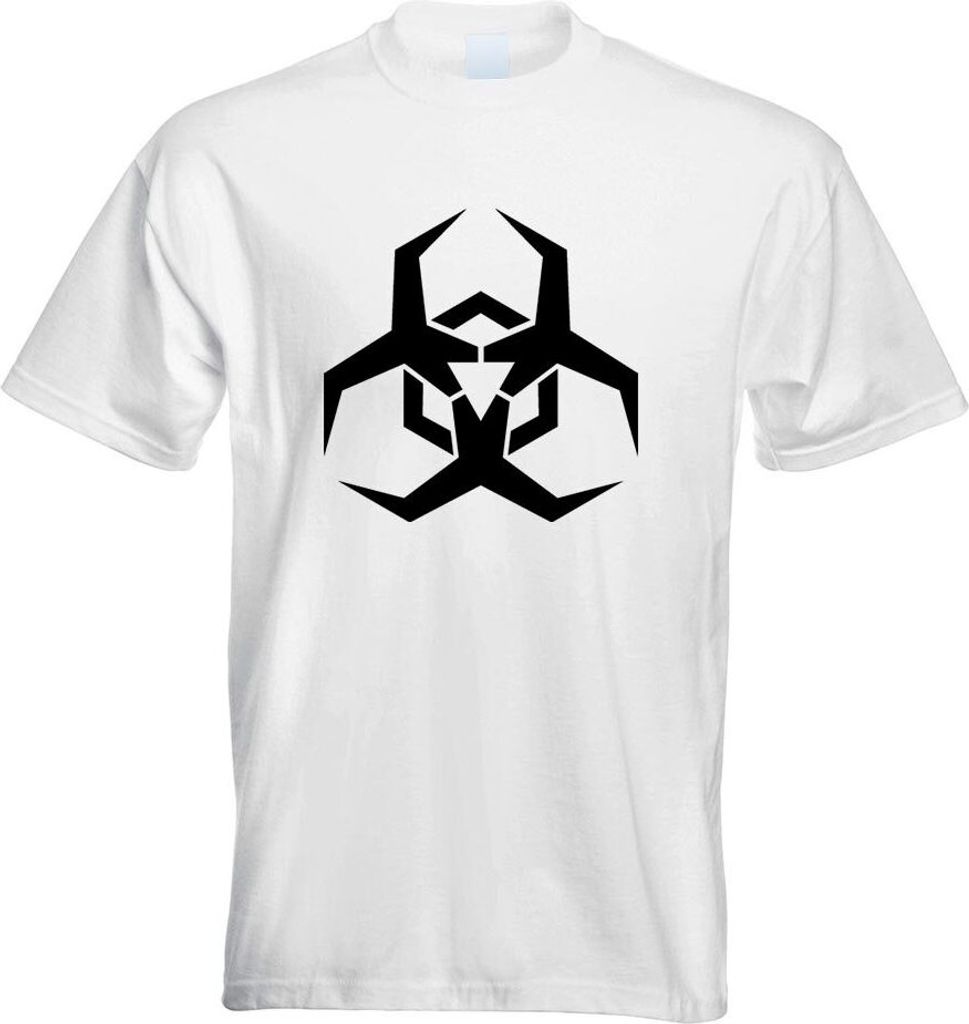 Kiwistar - T-Shirt - Weiss - Biohazard Symbol Clipart Motiv Bedruckt Funshirt Design Print - mit Motiv Bedruckt - Funshirt Design - Sport - Freizei...
