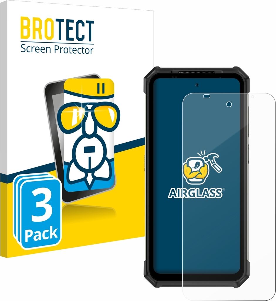 3x BROTECT Schutzglas für Ulefone Armor 24 Schutzfolie Panzer Folie Glas Display Schutz klar