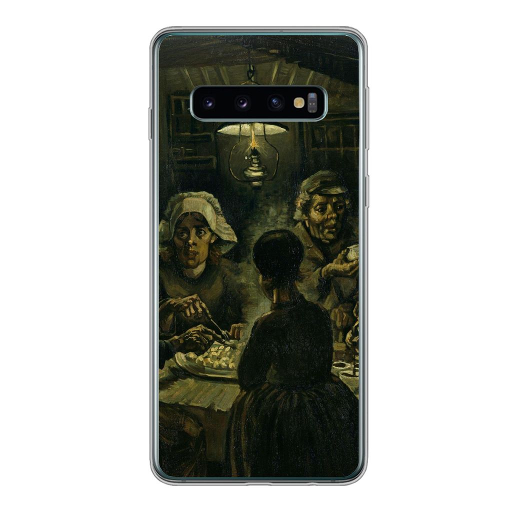 MuchoWow Handyhülle Schutzhülle Hülle für Samsung Galaxy S10 Die Kartoffelesser - Vincent van Gogh Silikon Softcase Handy Hülle - Handytasche