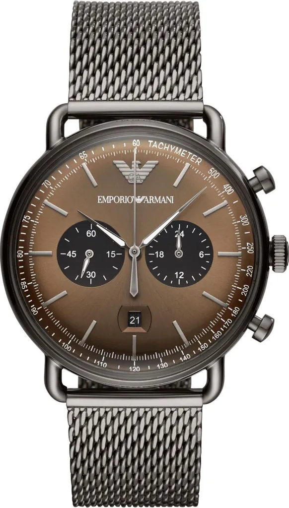 Montre Armani AR11141 Aviator avec Chronographe et Bracelet en Maille
