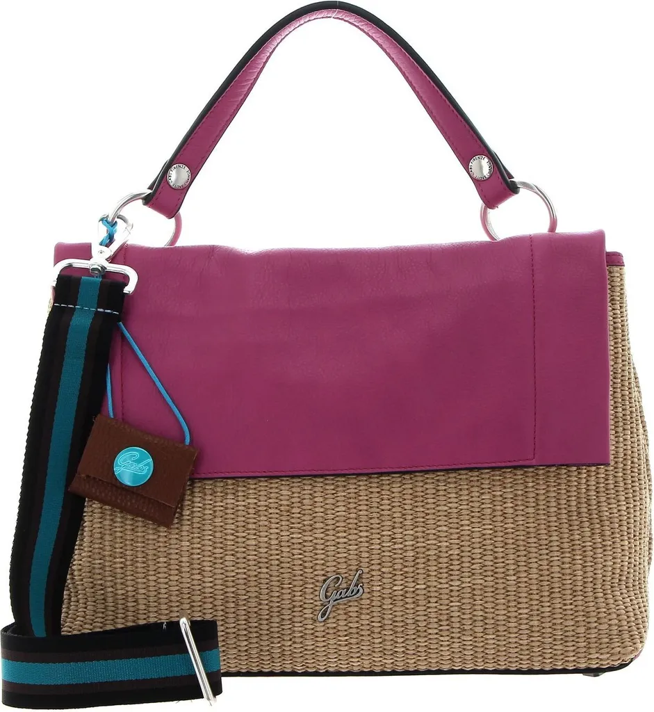 Gabs Iolanda Sac à épaule bandoulière en cuir Fresia beige et pourpre