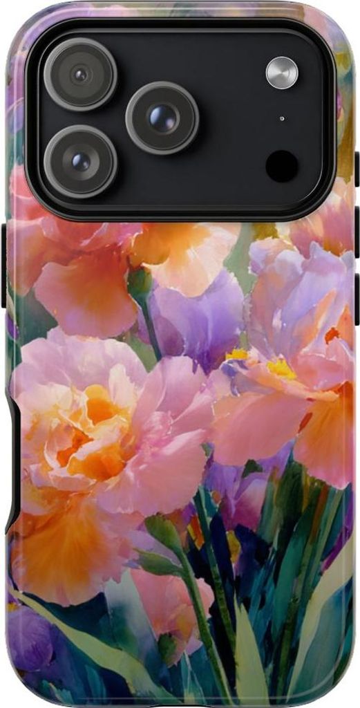 Blumiges Aquarell in Pink und Lila – Hülle Kompatibel mit iPhone 17 Pro