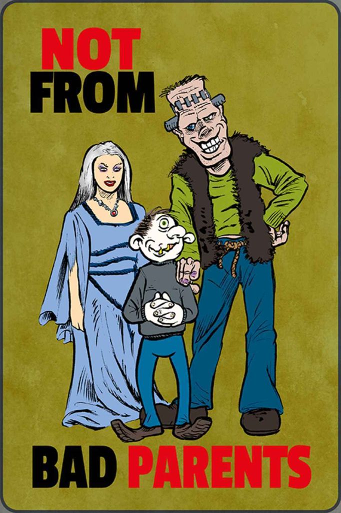 vianmo Holzschild 30x20 cm Not from bad parents Dekoration
