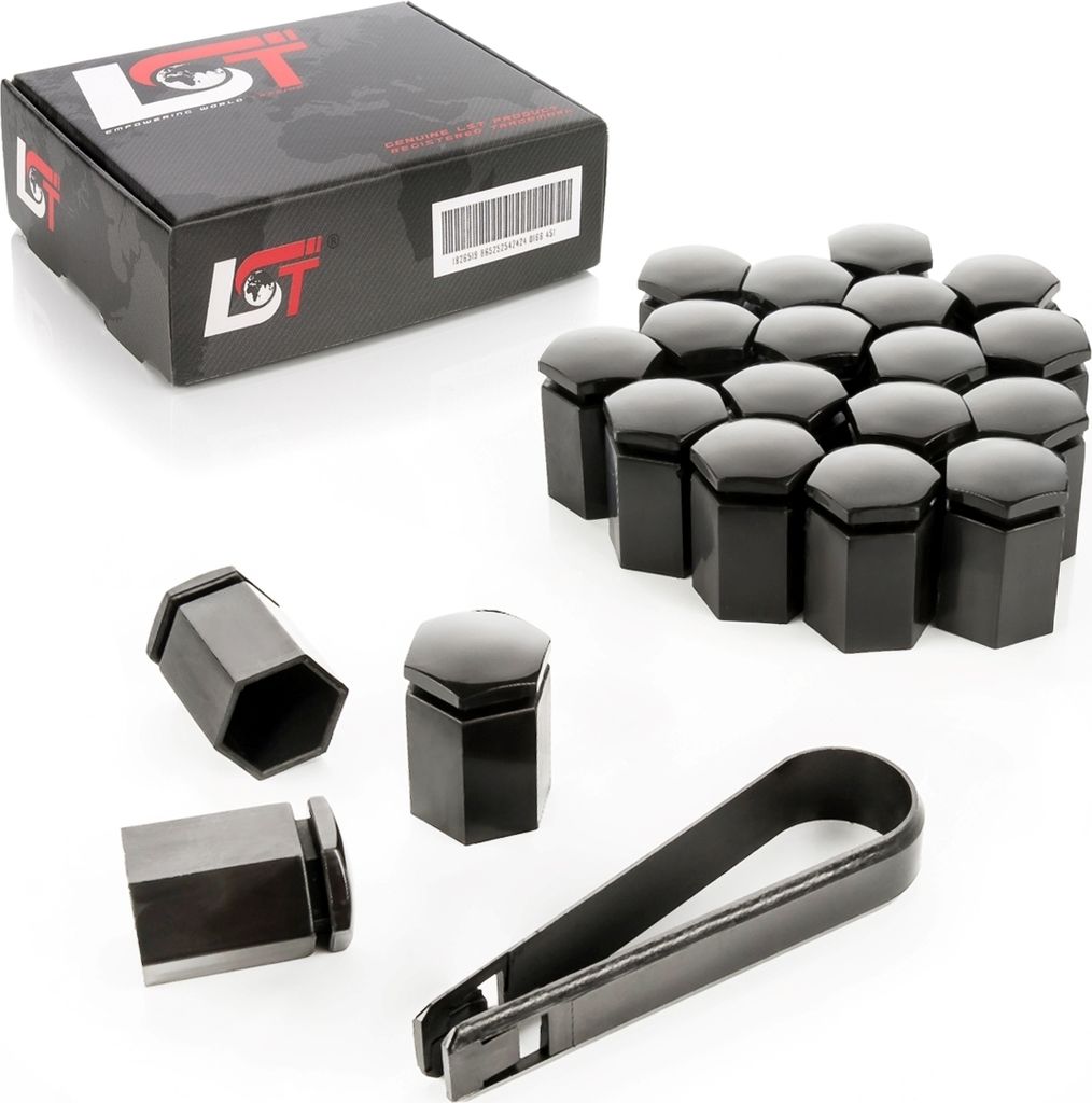 20x Radschrauben Abdeckkappen Radschraubenkappen 17 mm lang schwarz für BMW MINI