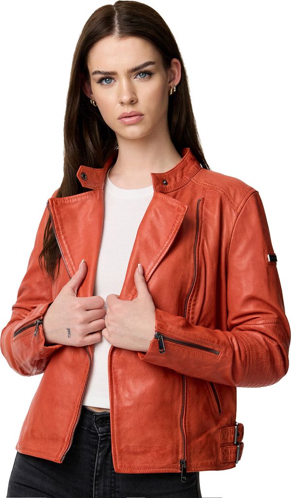 Giacca in pelle da donna Tazzio F523 (arancione, S) Immagine del prodotto 