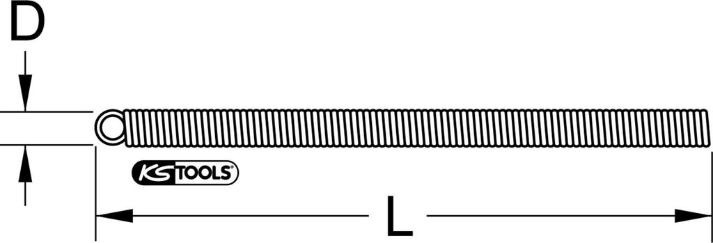KS Tools Kupferrohr-Innenbiegefeder, Ø 20x22mm, 203.0320