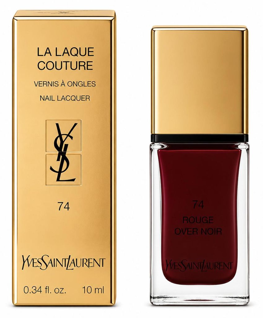 Yves Saint Laurent La Laque Couture, Burgund, Rouge Over Noir, Schutz, Verstärkung, 1 Stück(e), Flasche, Bürste
