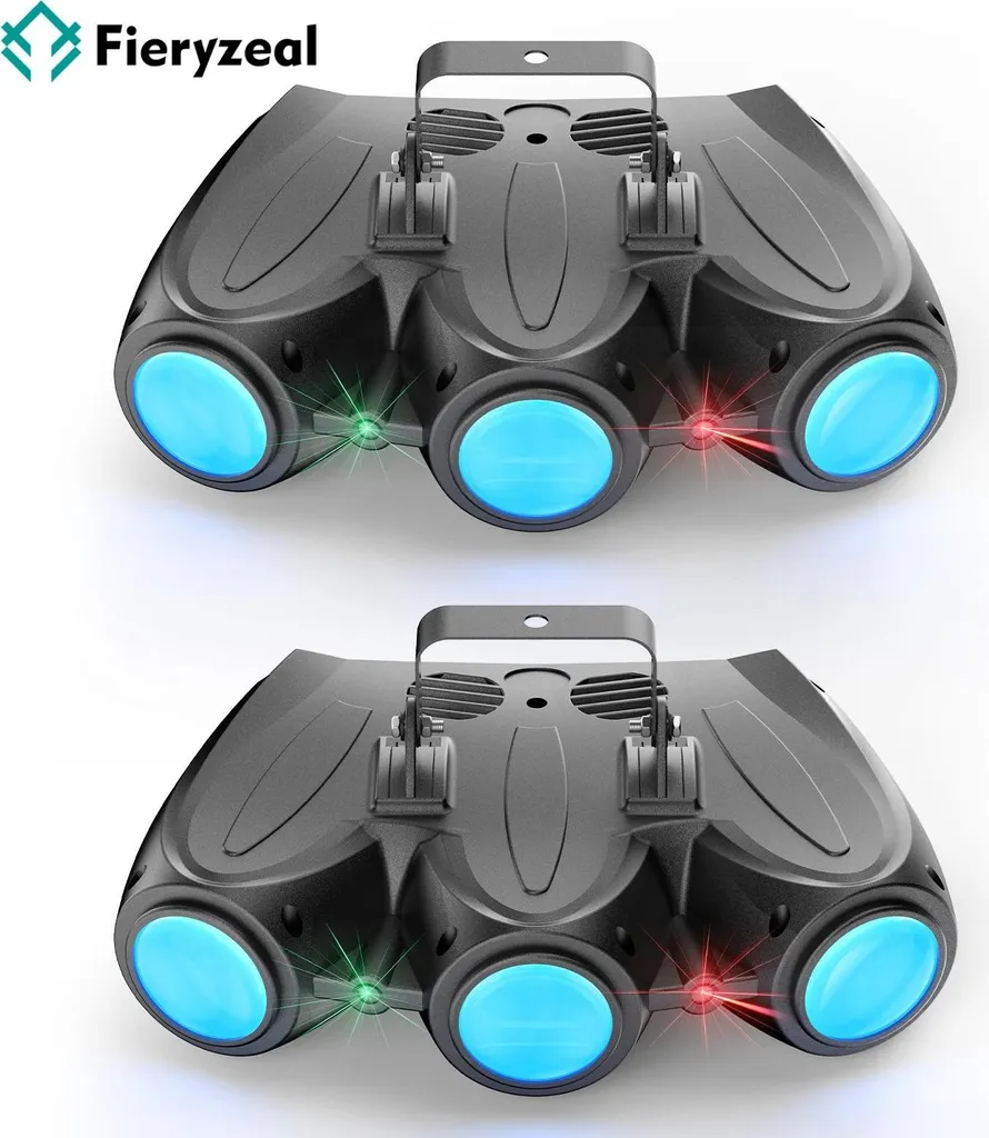 Projecteur de Scène à Effets Lumineux 192 LED Blanc Chaud Set de 2