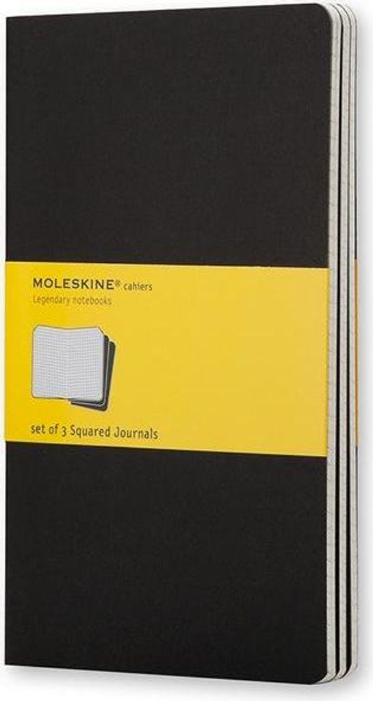 Moleskine Cahier pocket kariert schwarz DIN A6. 3er Pack Produktbild 