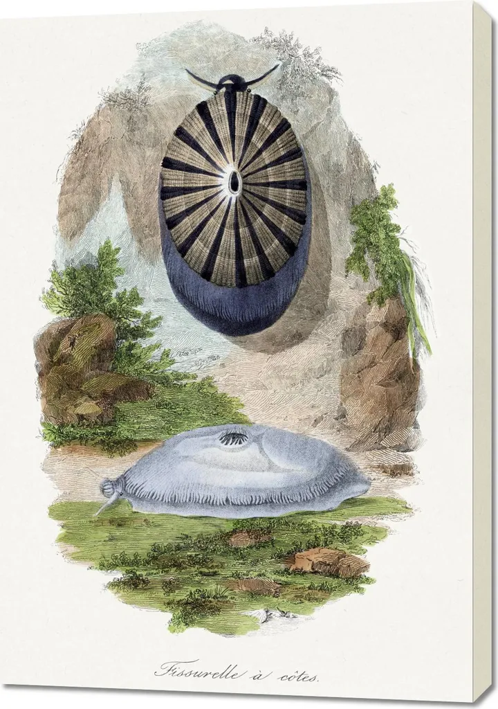 Cadre Déco Salon 70x100 cm Escargot Volcanique Gervais Toile Mat