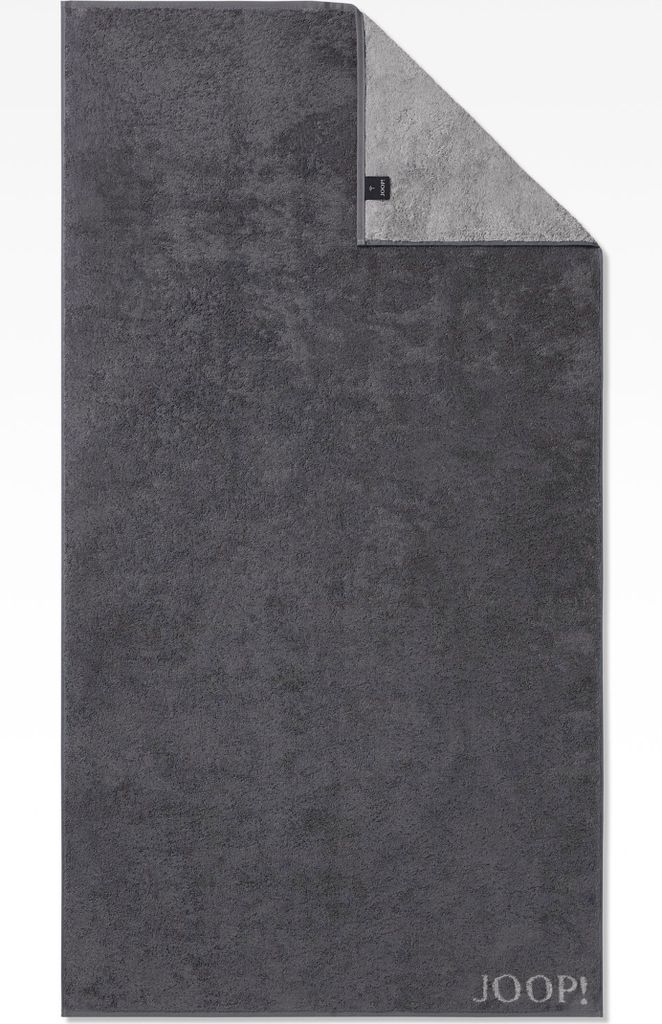 JOOP! Duschtuch Classic Doubleface 1600 Farbe anthrazit Größe 80x150 cm