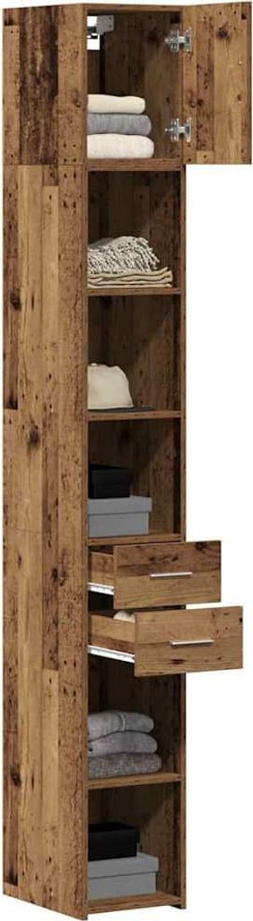 Aufbewahrungsschrank 2 pcs Altholz 30 x 42,5 x 225 cm