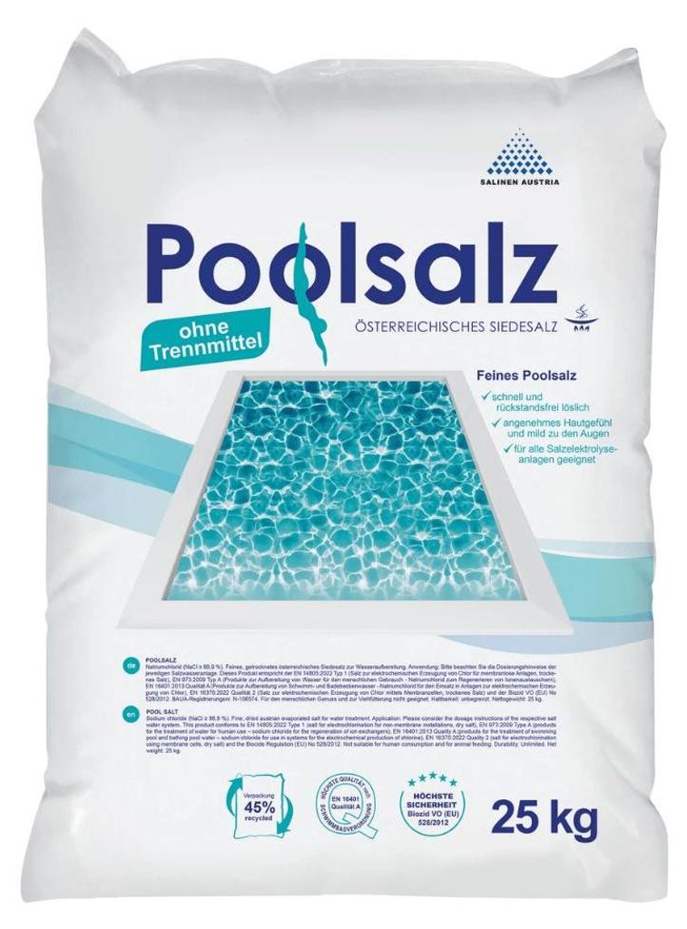 SALINEN AUSTRIA Poolsalz für Salzwasser-Pool & Schwimmbad, Produktbild 