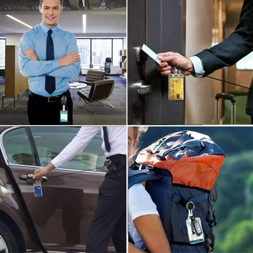 Lot de 10 tours de cou réglables pour porte-badge et carte d'identité