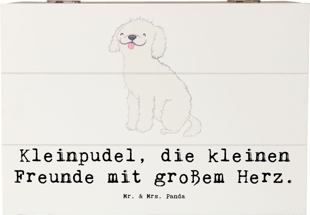 Mr. & Mrs. Panda Box Kleinpudel Liebe 22 x 15 cm - Weiß - Geschenk, kleine Freunde, zu Hunden, Truhe, einzigartiger Hund, aktiver, schatztruhe, Ho...