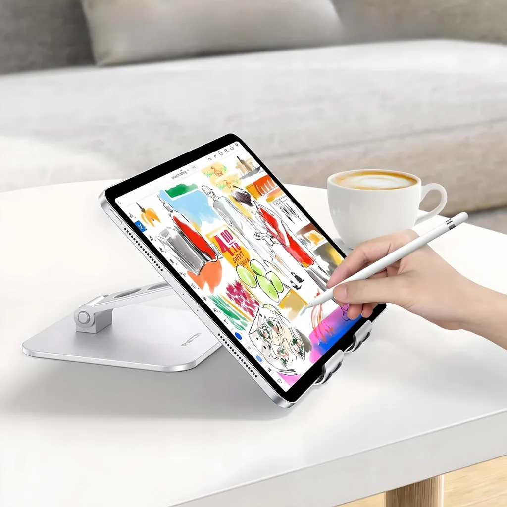 Support tablette tactile universel ajustable pour bureau en aluminium - 5