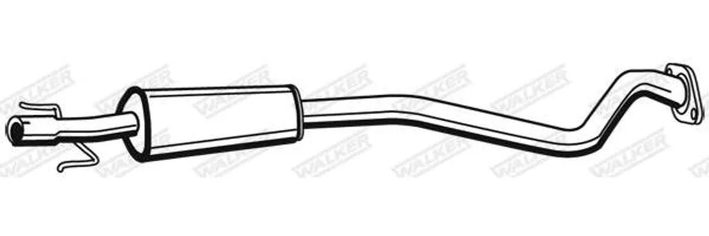 Silencieux Central WALKER 72352 pour Astra G - Réf OE 24423018 Acier
