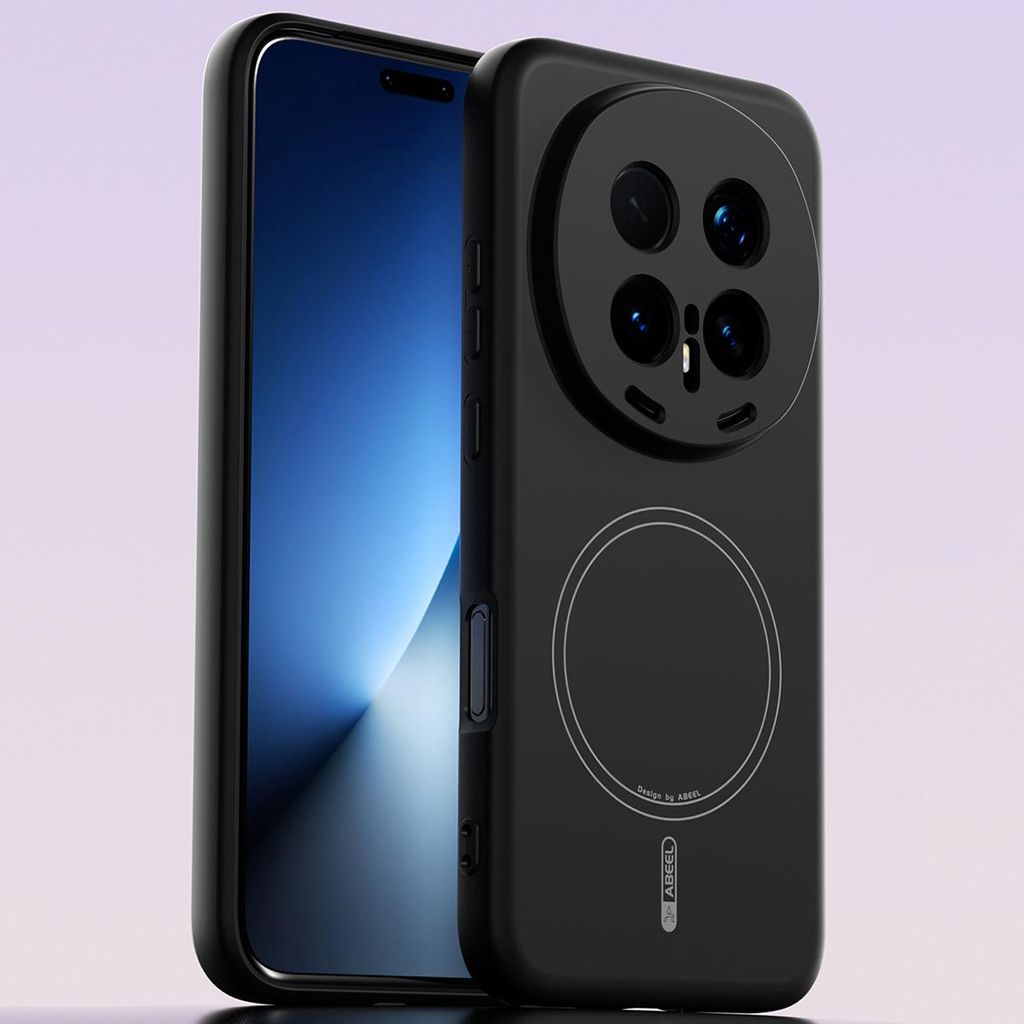 Magnetische Handyhülle für Honor Magic8 Pro, MagSafe kompatible, Flüssig Silikon Stoßfest Kratzfest Hülle Schwarz