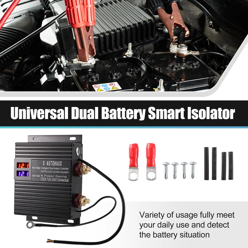 Kit Relais Isolateur 12V 24V pour Recharge Batterie Auxiliaire en Roulant