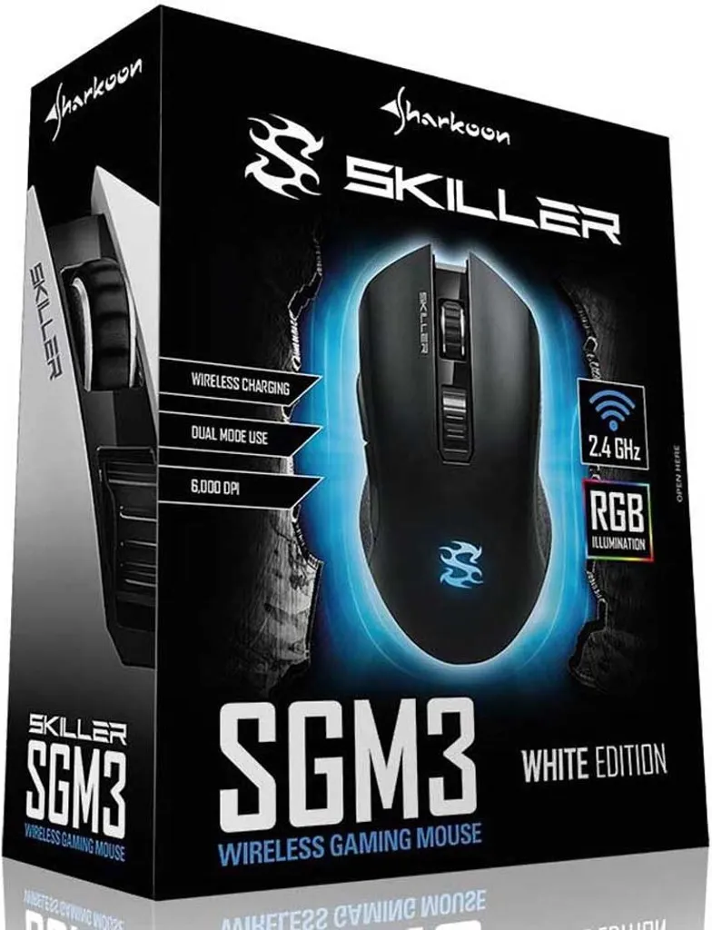Souris sans Fil Gaming Sharkoon Skiller SGM3 Noir 6000 DPI pour PC et Esports