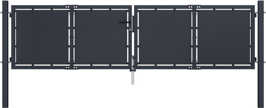 "2026 Promotion" Gartentor aus Stahl 300x75 cm Anthrazit - Gartentore CC926