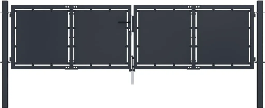 Portail jardin anthracite 300x75 cm idéal pour délimiter votre terrain