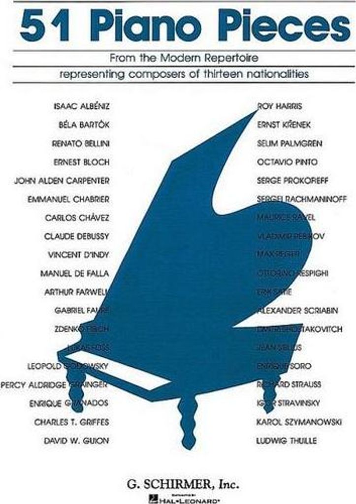 51 Pieces from the Modern Repertoire: Piano Solo