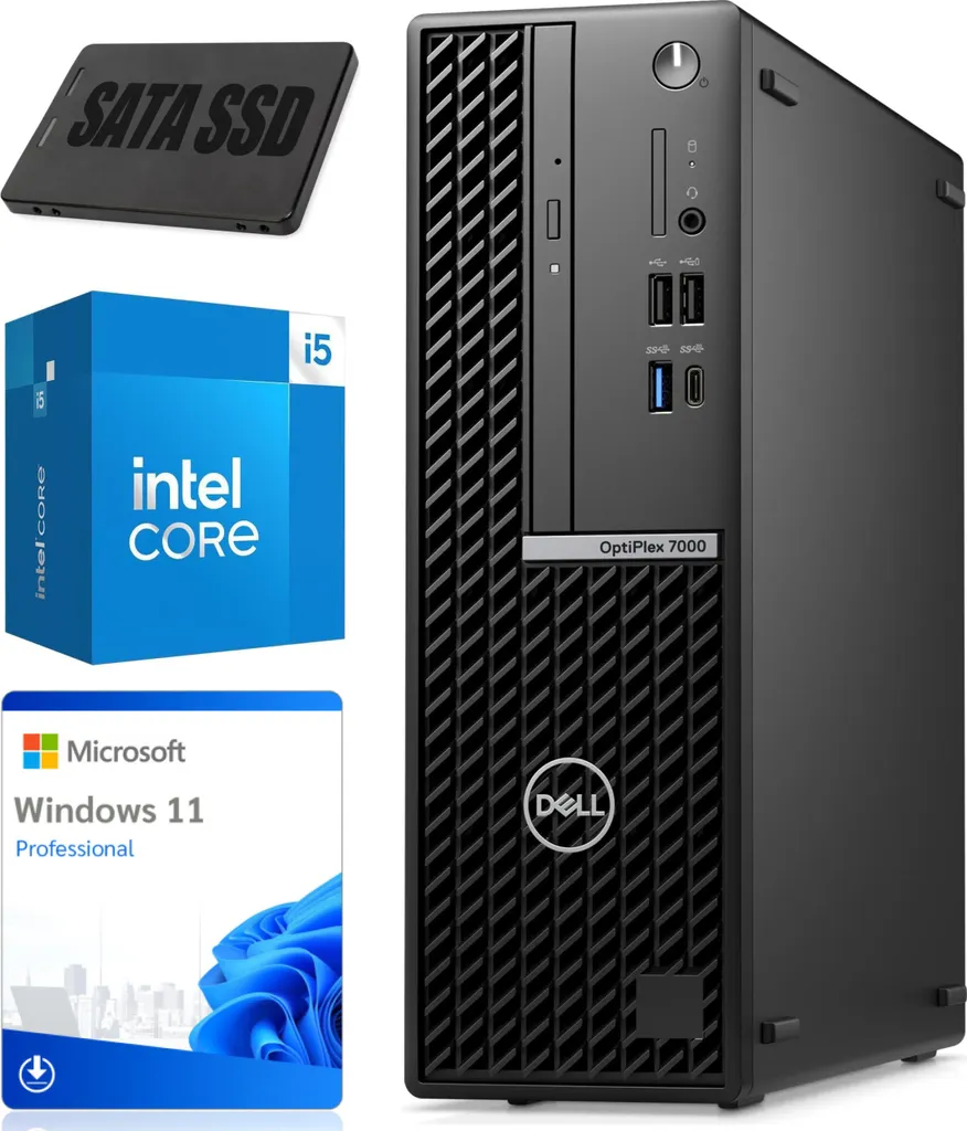PC Computer Dell OptiPlex 7000 SFF | Intel i5-12500 | 16 GB DDR4 | 480 GB SSD | Win11  | Grade A