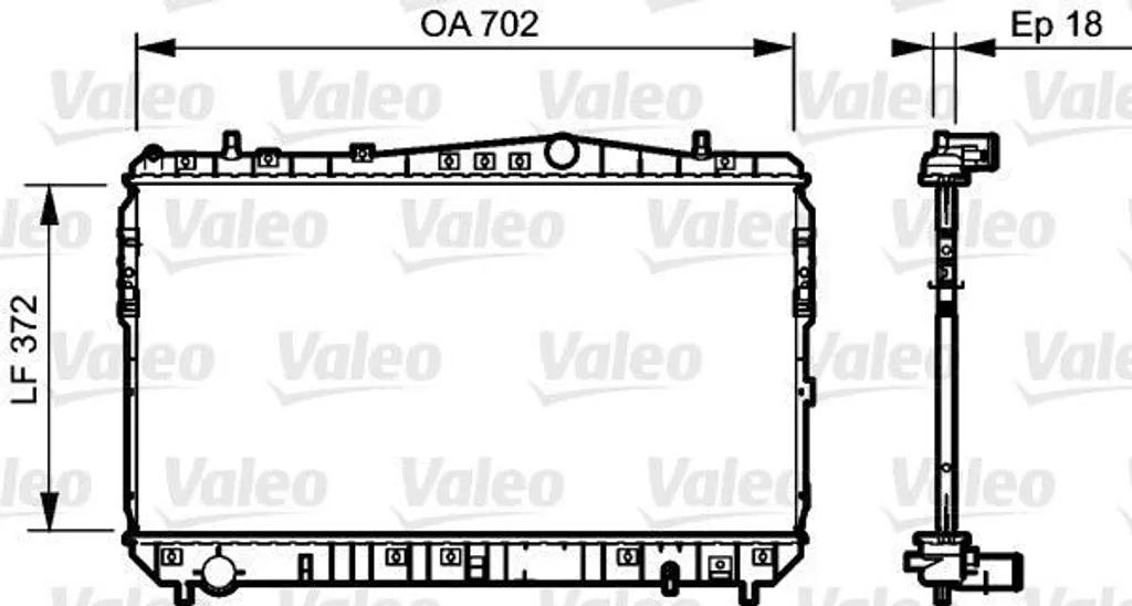 Radiateur de refroidissement moteur pour Lacetti J200 - Qualité Valeo