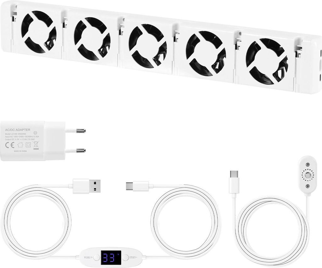 Set di 1 amplificatore per radiatori Ikodm, ventilatore per Immagine del prodotto 