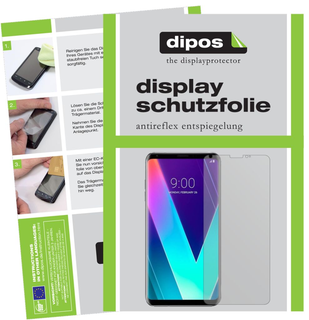6x Schutzfolie für LG V30S ThinQ matt Displayschutzfolie Folie Display Schutz